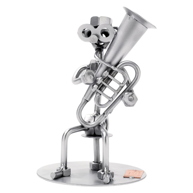 Figurine HINZ-KUNST en métal sulpture thème Musique Le Tuba