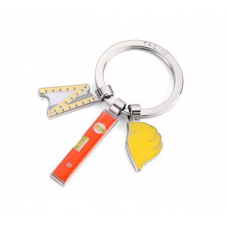 Porte-clés Troika Avec Pendentif Hibou Multicolore En Métal - Design Moderne, 7,7 Cm, Cadeau Idéal - 5